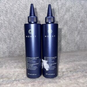 Monat Purifying Vinegar Rinse w/ Rejuveniqe 8 oz Cleanse Lock in Color Shine TWO